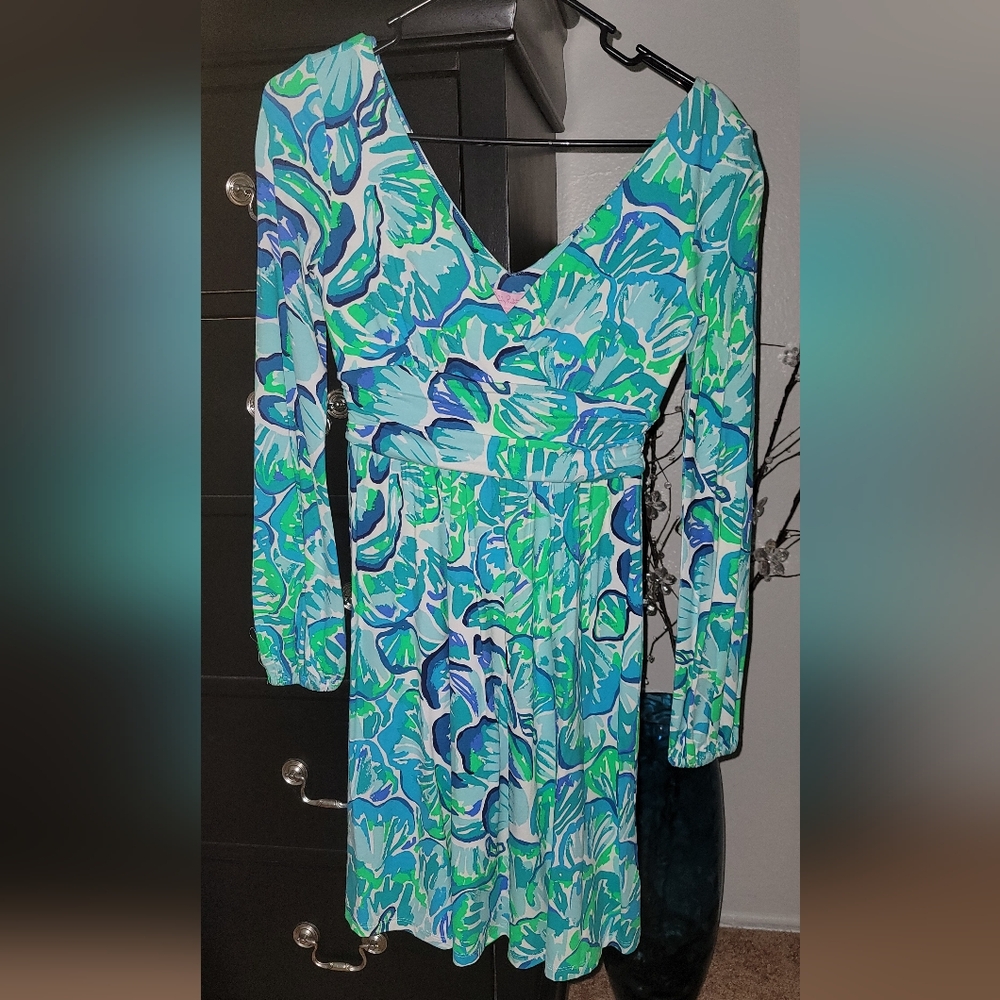 Lilly Pulitzer Floral Dress - Blue and Green
